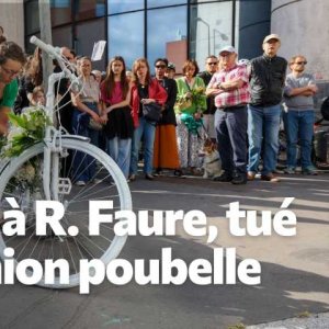 Hommage à Romain , cycliste de 50 ans décédé rue du Vieux-Faubourg