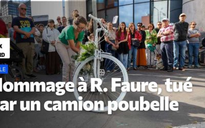 Hommage à Romain , cycliste de 50 ans décédé rue du Vieux-Faubourg