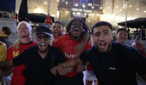 À Bruxelles, la joie des supporters après la victoire des Diables
