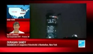 Ouragan Sandy : inondations et coupures d'électricité à Manhattan, New York