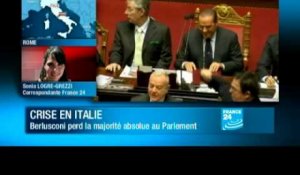 Italie - Berlusconi remporte un vote crucial mais perd la majorité absolue
