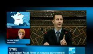 Syrie : Le président Assad forme un nouveau gouvernement