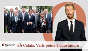#tweetclash : À #Calais, Valls peine à convaincre