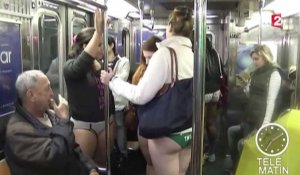 Le zapping du 12/01 : Les usagers du métro tombent le bas pour « la journée sans pantalon »