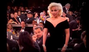 Golden Globes : Leonardo DiCaprio "effrayé" par Lady Gaga, Jennifer Lawrence remet un journaliste à sa place