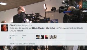 Elections régionales 2015 : Au QG de Marion Maréchal Le Pen, il y avait plus de journalistes que de militants