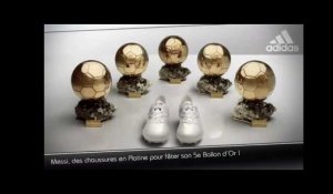 Les chaussure en Platine de Messi pour son 5e Ballon d'Or !