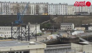 Brest; visite du chantier du téléphérique