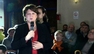Aubry s'exprime devant le collectif Notre Primaire à Lille