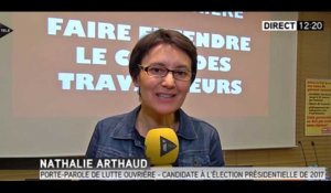 Nathalie Arthaud annonce sa candidature à l'élection présidentielle en 2017