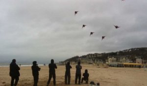 Un ballet de cerfs-volants sur la plage