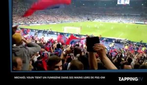 Coupe de France : Michaël Youn tient un fumigène et se fait virer du Stade de France lors de PSG-OM ?(Vidéo)