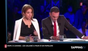 ONPC à Cannes : Léa Salamé attaquée par un papillon, elle se ridiculise face à Laurent Ruquier (Vidéo)