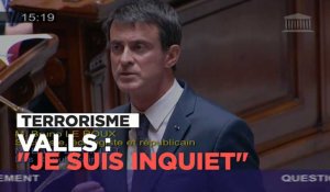 Valls : "Je suis inquiet face à la menace terroriste"