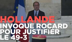 Quand Hollande invoque Rocard pour justifier le 49-3