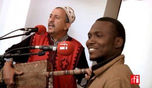 Abdelslam Alikane Souiri et Songhoy Blues dans "Hasna Ya Leila" - Festival gnawa d'Essaouira, Maroc