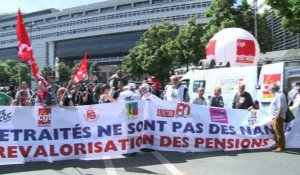Manifestation des retraités pour une hausse des pensions