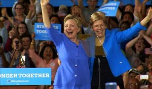 Clinton et la sénatrice Warren apparaissent ensemble en campagne