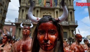 Espagne: ils s'aspergent de sang pour dénoncer les corridas