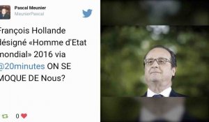 François Hollande reçoit le prix de "l'homme d'État mondial" 2016