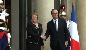 Hollande reçoit la présidente chilienne Michelle Bachelet