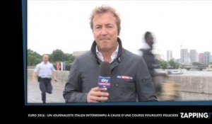 Euro 2016 : Un journaliste italien interrompu à cause d'une course poursuite policière (Vidéo)