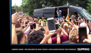 LeBron James : Des milliers de fans venus l'applaudir devant son domicile (Vidéo)