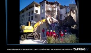 L'effondrement d'un immeuble dans la Drôme fait six blessés et une disparue (Vidéo)