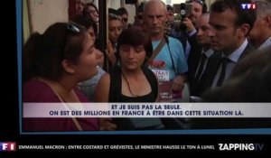 Emmanuel Macron : Entre "costard" et grévistes, le Ministre hausse le ton à Lunel (Vidéo)