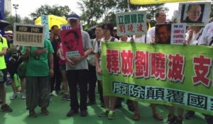 Hong Kong: manifestation pour l'anniversaire de la rétrocession
