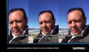 Donald Trump : Un député mexicain enjambe le mur aux États-Unis pour dénoncer le projet (Vidéo)