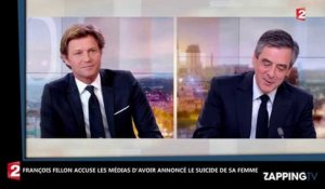 François Fillon accuse les médias d'avoir annoncé le suicide de Penelope Fillon (Vidéo)