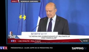 François Fillon : Alain Juppé, dur dans ses propos, confirme qu'il ne prendra pas sa place (vidéo)