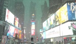 New York sous la neige et les rafales
