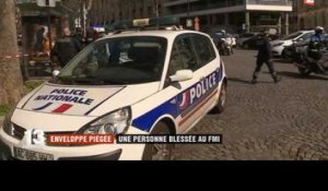 Explosion d'un colis piégé au siège parisien du FMI : un blessé léger