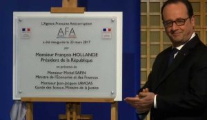 Hollande inaugure l'Agence française anticorruption