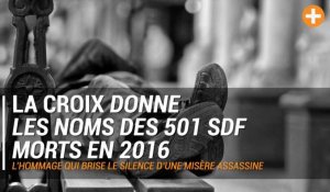 La Croix donne les noms des 501 SDF morts en 2016