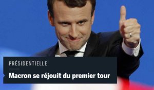 Présidentielle 2017 : Emmanuel Macron se réjouit de l'issue du premier tour et salue ses concurrents