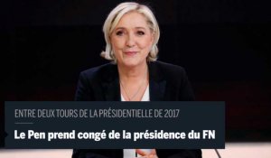 Election présidentielle : Marine Le Pen se met en congé de la présidence du FN