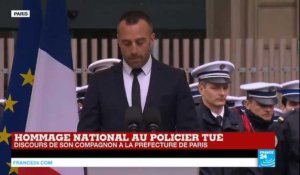 Hommage au policier tué sur les Champs-Elysées : l'émouvant discours de son conjoint