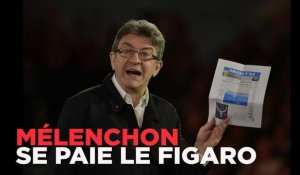 Mélenchon fustige "Le Figaro" et encense Le Gorafi