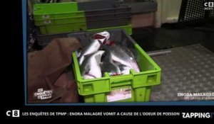 Les Enquêtes de TPMP : Enora Malagré et son caméraman vomissent à cause du poisson (vidéo)