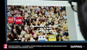 Manuel Valls - Envoyé spécial : La somme astronomique dépensée pour des sondages (Vidéo)
