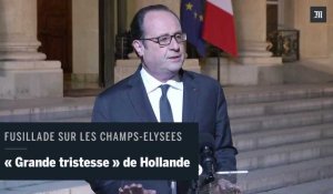 Fusillade sur les Champs-Elysées : Hollande exprime sa "grande tristesse" à l'égard du policier tué