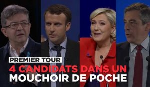 Premier tour : Macron, Le Pen, Fillon, Mélenchon dans un mouchoir de poche