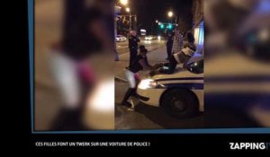 Twerk sexy de trois jeunes filles sur une voiture de police (vidéo)