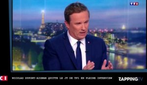 Nicolas Dupont-Aignan quitte le JT de TF1, la chaîne réagit