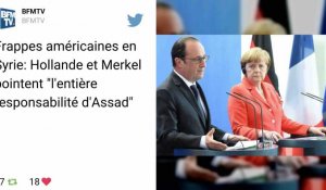 Merkel et Hollande soutiennent les frappes américaines en Syrie