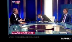 Un journaliste turque s'évanouit en direct pendant une émission (Vidéo)