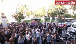 Procès Battini : manifestation des lycéens à Ajaccio